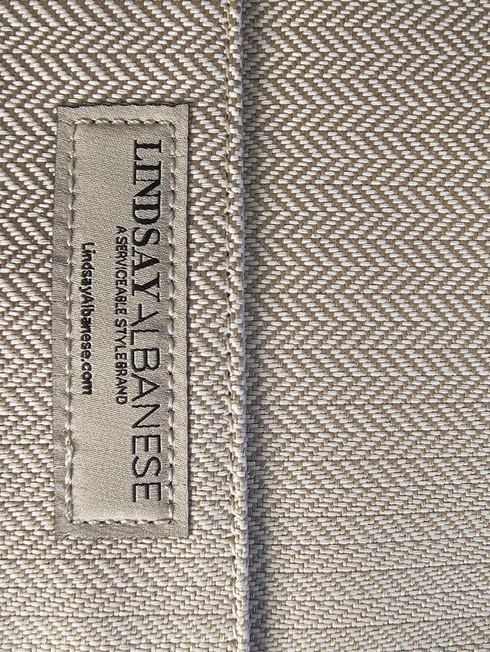 Lindsay Albanese Beige Herringbone Tablet Sleeve Case - Picture 3 of 3